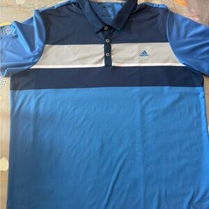 Adidas Men's Golf Blue/Navy/Silver Polo Shirt